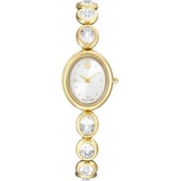 Swarovski Montre Imber oval, Fabriqué en Suisse, Bracelet en métal, Ton doré, Finition ton doré OS