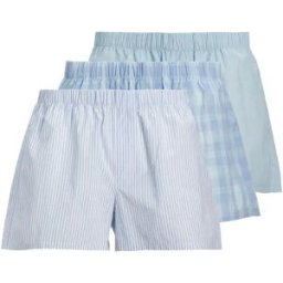 Jack & Jones Boxers Milano 3 Unités Chambray Blue / Chambray Striped / Skyway Checks M Homme