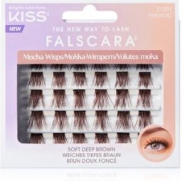 Kiss Falscara Multi Wisps faux-cils en touffe à coller Mocha 24 pcs