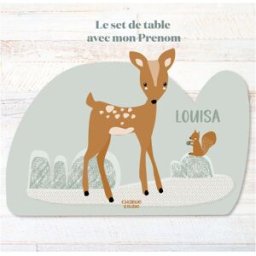 Charlie et Suzie Set de table Biche Edgar personnalisable