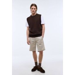 MONOPRIX Bermuda straight en coton GOTS 46