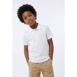 MONOPRIX Polo manches courtes uni en coton BIO GOTS 10 ans