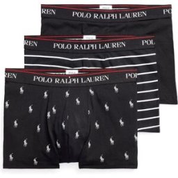 Ralph Lauren Accesorios Boxers 714830299 3 Unités Black / AOP S Homme