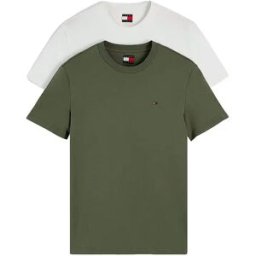 Tommy Jeans T-shirt à Manches Courtes Dm0dm20687 2 Unités Ecru / Rocky Mountain XL Homme