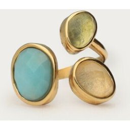 Bague Art maxi avec trois pierres bleues My Jewellery Bleu femme