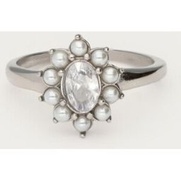 Bague à perles fantaisies et strass My Jewellery Argenté 16 femme