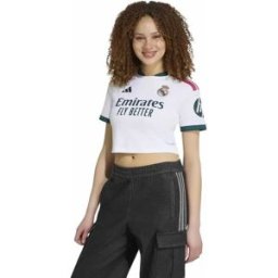 Adidas T-shirt à Manches Courtes Pour Femme Domicile Real Madrid 26/27 Cropped White M Femme