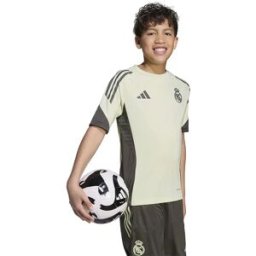 Adidas T-shirt Manches Courtes Junior Entraînement Real Madrid Tiro 25/26 Competition Almost Lime 9-10 Années Garçon,Fille