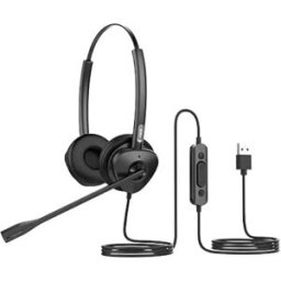Fanvil Casque Avec Micro Ht302 Double Qd-rj9 Usb Black One Size unisex