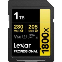 Lexar Carte Mémoire Sd Pro Gold Series Uhs-ii 1800x 1tb V60 Gold / Black One Size unisex