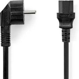 Nedis Câble D´alimentation Cegl10015bk100 Power M-iec-320-c13 Coudé Nickelé 10 M Black One Size unisex