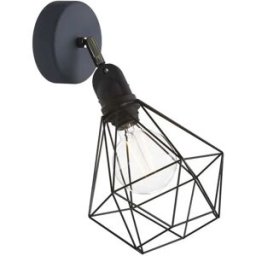 Creative Cables Applique Murale Fermaluce Eiva Diamond With Light Bulb Black One Size