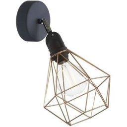 Creative Cables Applique Murale Fermaluce Eiva Diamond With Light Bulb Copper One Size