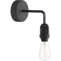 Creative Cables Écran Fermaluce Eiva Avec Extension En Forme De L. Rosace Et Support De Lampe étanche Ip65 Black One Size