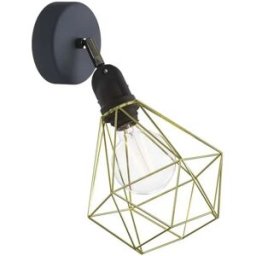 Creative Cables Applique Murale Fermaluce Eiva Diamond With Light Bulb Brass One Size