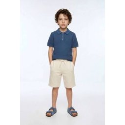 MONOPRIX Bermuda élastiqué en molleton uni en coton BIO GOTS 6 ans