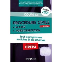 Cours de procédure civile et modes alternatifs de règlement des différends 2021 : tout le programme collectif Enrick B. éditions