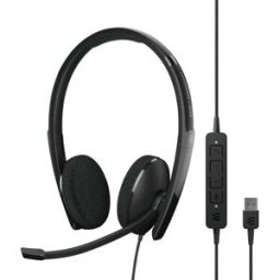 EPOS EPOS ADAPT 160 USB II - ADAPT 100 Series - Headset Micro-casque supra-auriculaire filaire Stereo noir Noise Cancelling volume réglable, mise en sourdine