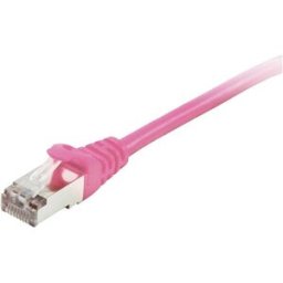 Equip 605585 RJ45 Câble réseau, câble patch CAT 6 S/FTP 7.50 m rose contacts dorés 1 pc(s)