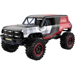 MJX noir-rouge brushless 1:12 Auto RC électrique Crawler 4 roues motrices (4WD) prêt à fonctionner (RtR) 2,4 GHz avec accu et chargeur, avec effet lumineux