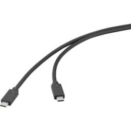 Renkforce Câble USB USB 3.2 Gen2x2 20 GBit/s USB-C® mâle, USB-C® mâle 1.00 m noir 4K UHD RF-6830468
