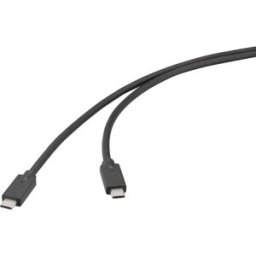 Renkforce Câble USB USB 3.2 Gen2x2 20 GBit/s USB-C® mâle, USB-C® mâle 0.50 m noir 4K UHD RF-6830466