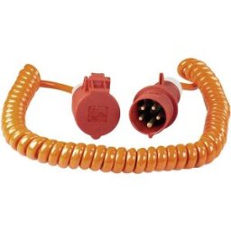 AS Schwabe 70416 alimentation Rallonge 16 A orange, rouge 5.00 m H07BQ-F 5G 1,5 mm² câble spiralé