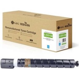 G&G; Toner remplace Canon 5754C002 compatible cyan 25500 pages GR-CEXV64C