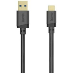 Hama Câble USB USB 3.2 Gen1 USB-A mâle, USB-C® mâle 0.75 m noir contacts dorés 00202005
