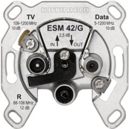 Kathrein ESM 42/G Prise antenne Data, TV, FM encastré Prise de montage en boucle