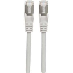 Intellinet 741040 RJ45 Câble réseau, câble patch CAT 6a S/FTP 10.00 m gris feuille de blindage, blindage par tresse, blindé, sans halogène 1 pc(s)
