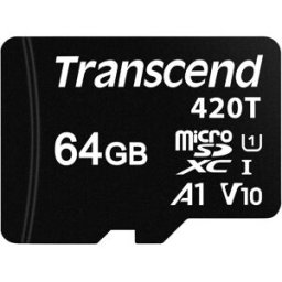 Transcend TS64GUSD420T Carte microSD industriel 64 GB Class 10 UHS-I