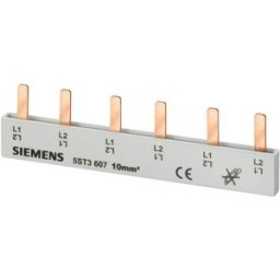 Siemens 5ST3608 Rail de collecte de broches, raccord 10mm2 : 6x 2 phases résistant au contact Peigne à broches 10 pc(s)