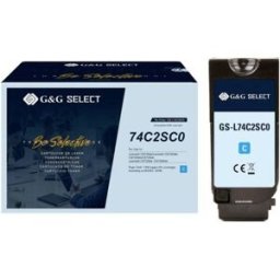 G&G; Toner remplace Lexmark 74C2SCE compatible cyan 7000 pages GS-L74C2SC0
