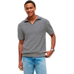 Tommy Hilfiger Pull à Manches Courtes Jonny Polo Vibrant Indigo / Stripe XS Homme