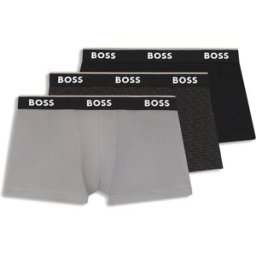 Boss Boxers Power Desig Trunk 10276514 3 Unités Dark Grey XS Homme