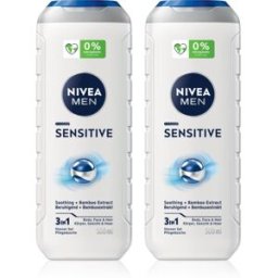 NIVEA MEN Sensitive Gel de douche corps et cheveux conditionnement avantageux