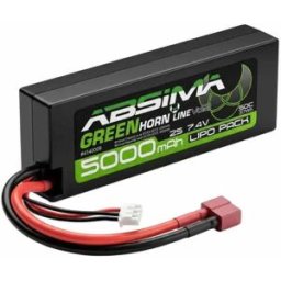 Absima Batterie Greenhorn Lipo 2s 7.4v 50c 5000mah Hc T-plug Black One Size unisex