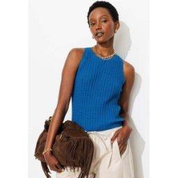 Promod Pull-débardeur maille ajourée Bleu