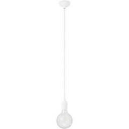 Creative Cables Suspension Colorée Avec Câble Textile Avec Bulb Silicone White One Size