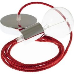 Creative Cables Suspension Luminaire Rt94 3d 2 M Red Devil / Chrome Plated One Size