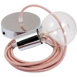 Creative Cables Suspension Luminaire Rd71 Zigzag 2 M Diy Ancient Pink / Chrome Plated One Size