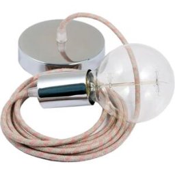 Creative Cables Suspension Luminaire Rd51 Stripes 2 M Diy Ancient Pink / Chrome Plated One Size
