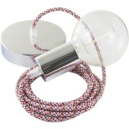 Creative Cables Suspension Luminaire Rx00 Pixel 50 Cm Fuchsia / Chrome Plated One Size