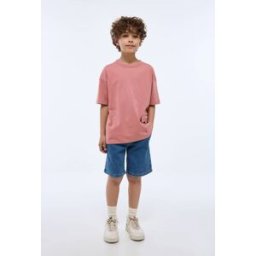 MONOPRIX Bermuda uni taille élastiquée contenant du coton BIO 6 ans