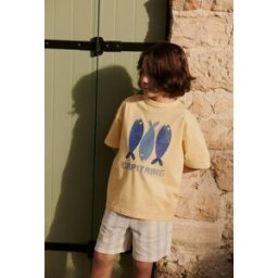 MONOPRIX Bermuda élastiqué rayé en molleton BIO GOTS 6 ans