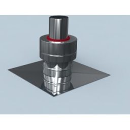 Bertrams Polyline LAS bouche d'obturation 42MA60VA DN 60/100, avec ventilation arrière, pour installation dans une gaine, acier inoxydable