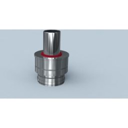 Bertrams Polyline LAS élément de sortie 42MEL-A80 DN 80/125, avec alimentation en air extérieur, acier inoxydable