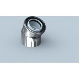 Bertrams Polyline LAS coude 42BG15-60 15°, DN 60/100, intérieur, acier inoxydable