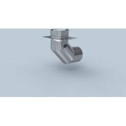 Bertrams Polyline LAS support arc 42STB87-A60 87°, extérieur, avec plaque de console, acier inoxydable, DN 60/100